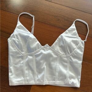 White Satin Top